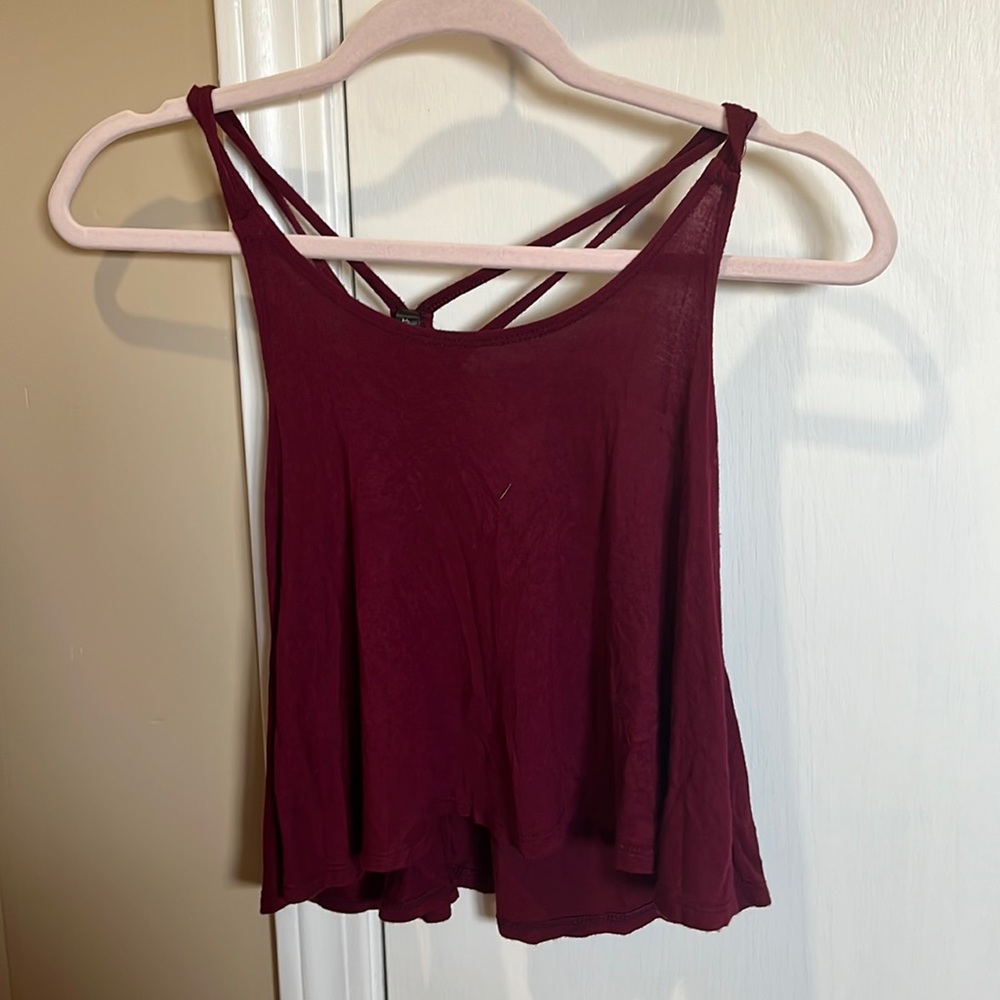 Flowy maroon tank top